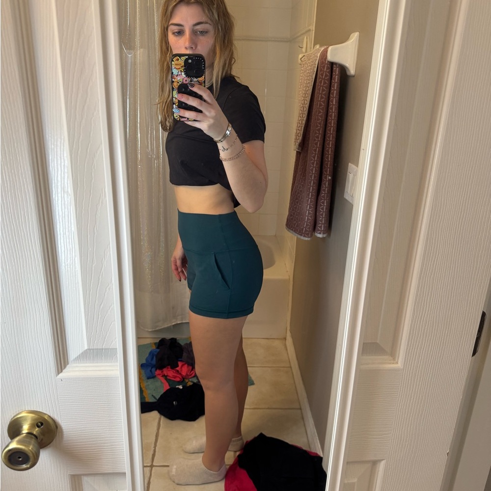 Lululemon Storm Teal Classic Fit Align Short - Picture 2 of 5